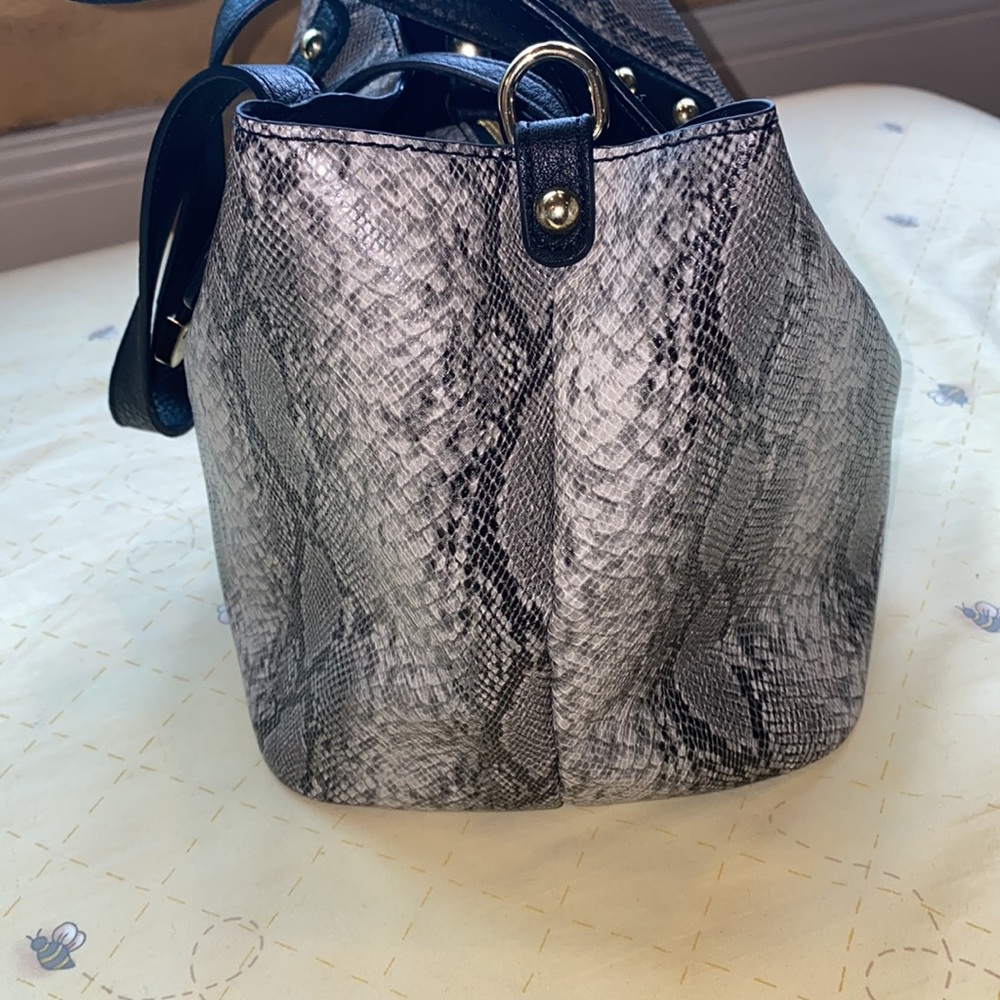 Charming Charlie Python Print Handbag With Remova… - image 6